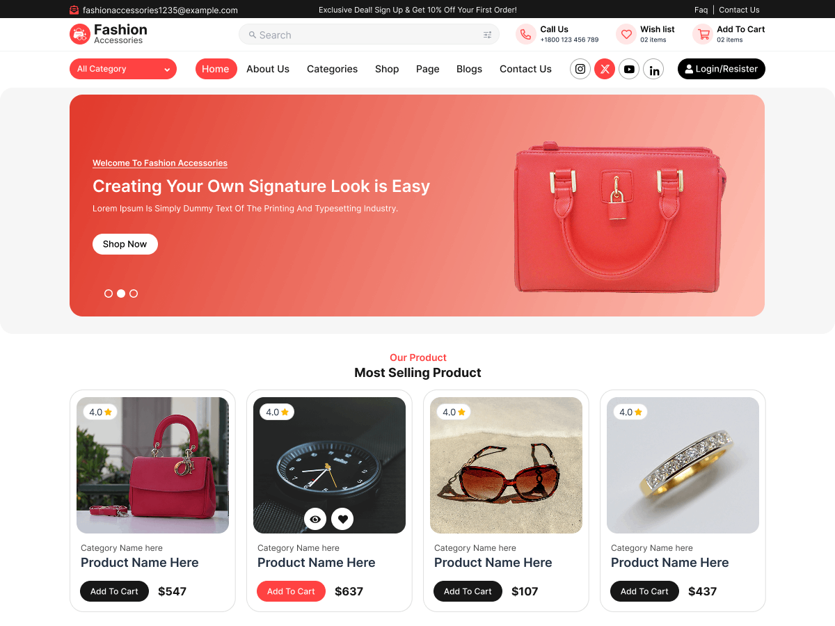 Stylish Brand Shop theme screenshot