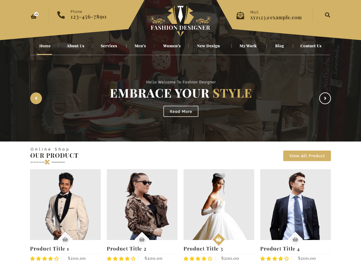 Stylish Fashion Designer theme screenshot
