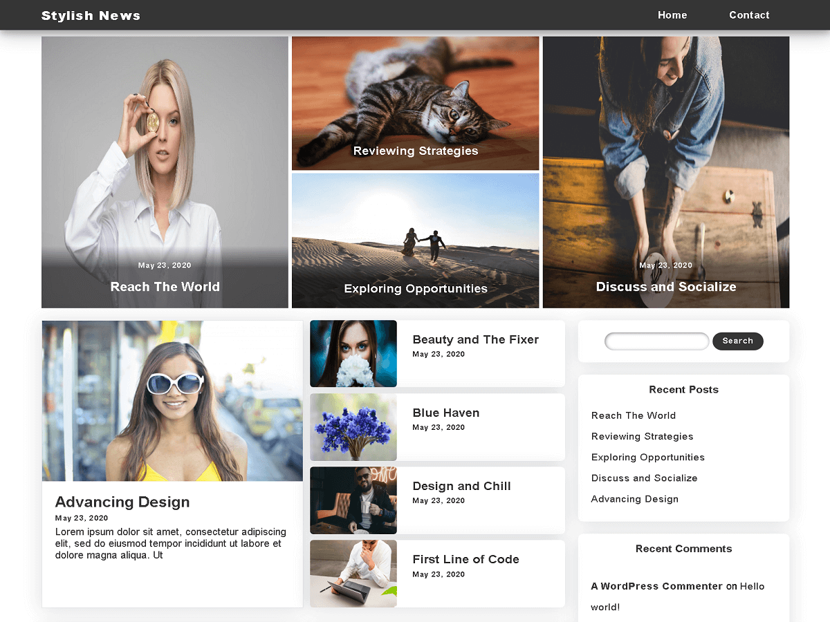 Stylish News theme screenshot