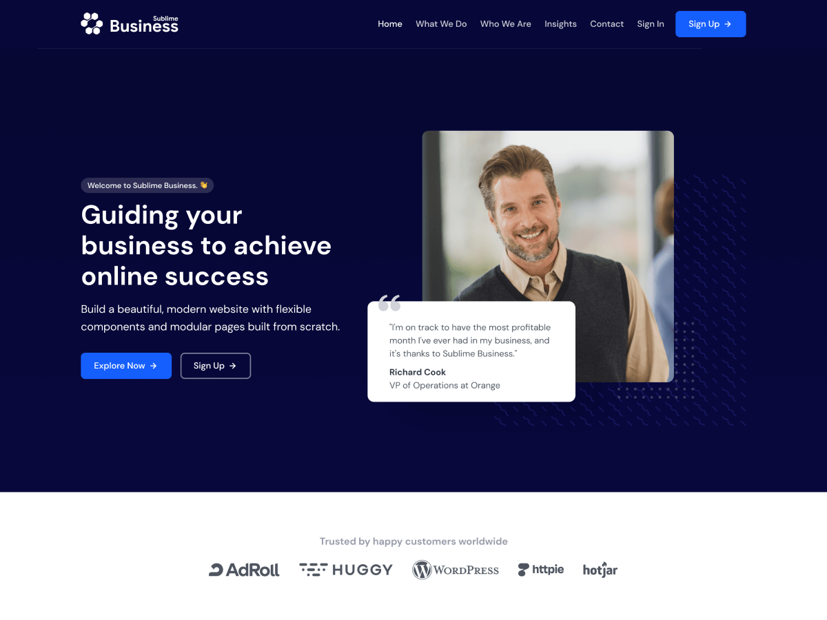 Sublime Business theme screenshot