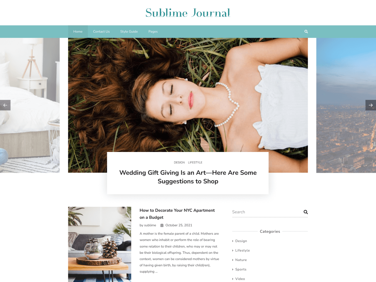 Sublime Journal theme screenshot