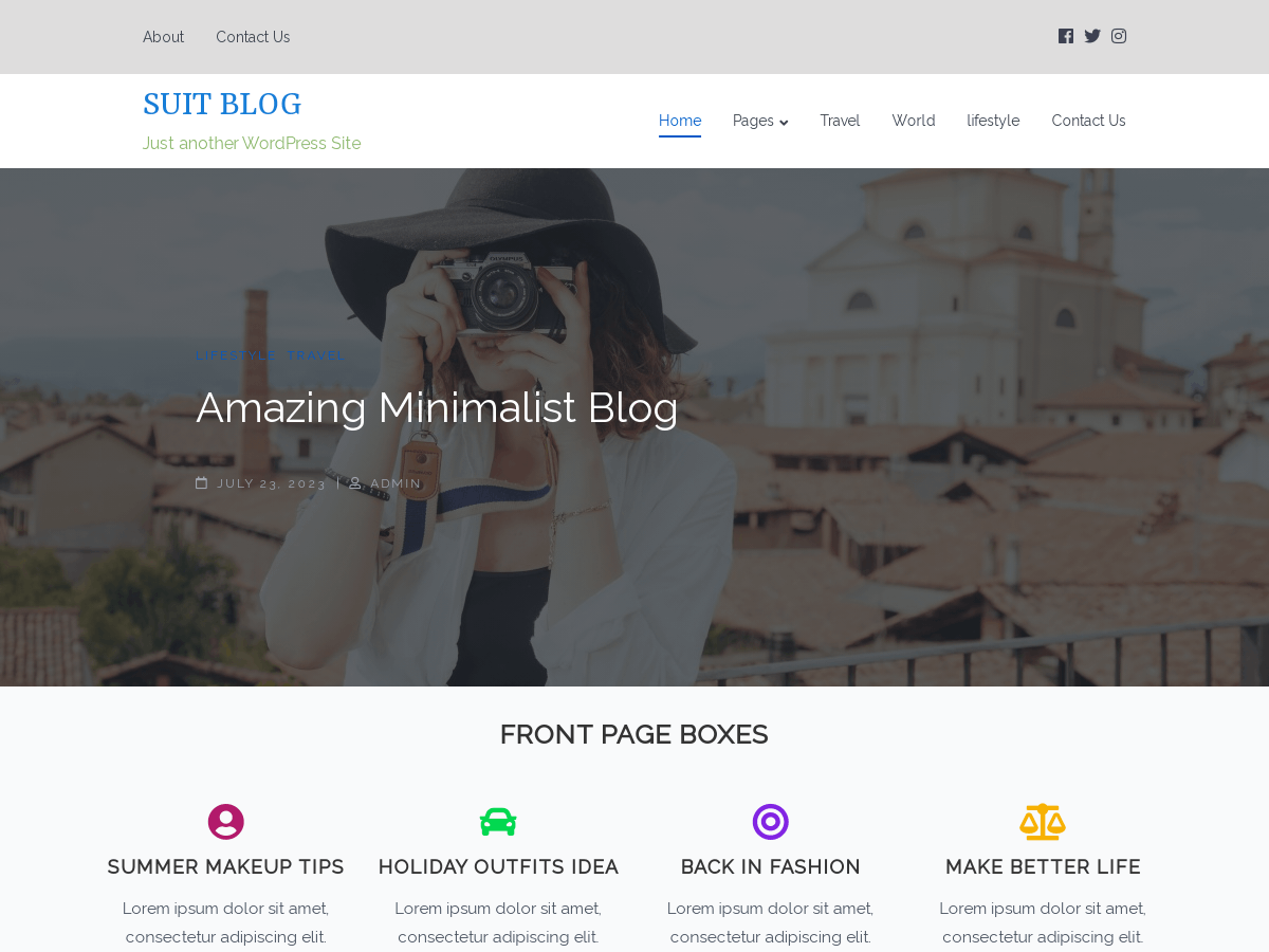 Suit Blog theme screenshot