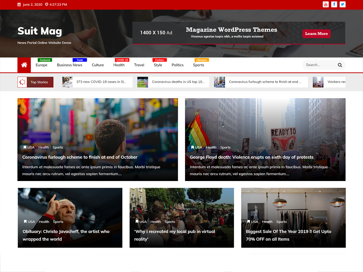 Suit Mag theme screenshot