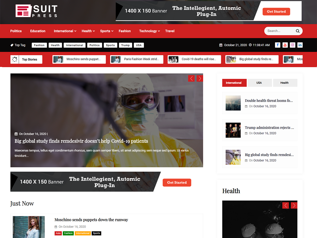 Suit Press theme screenshot