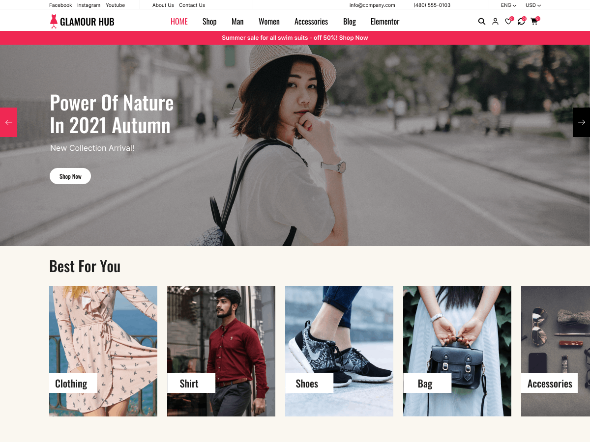 Summer Fashion Store theme screenshot