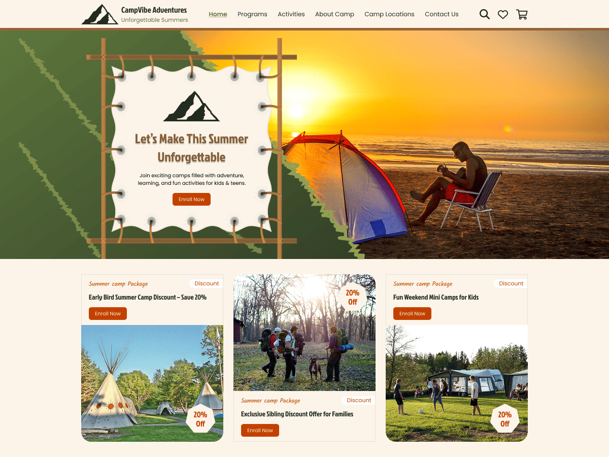 Summer Program theme screenshot