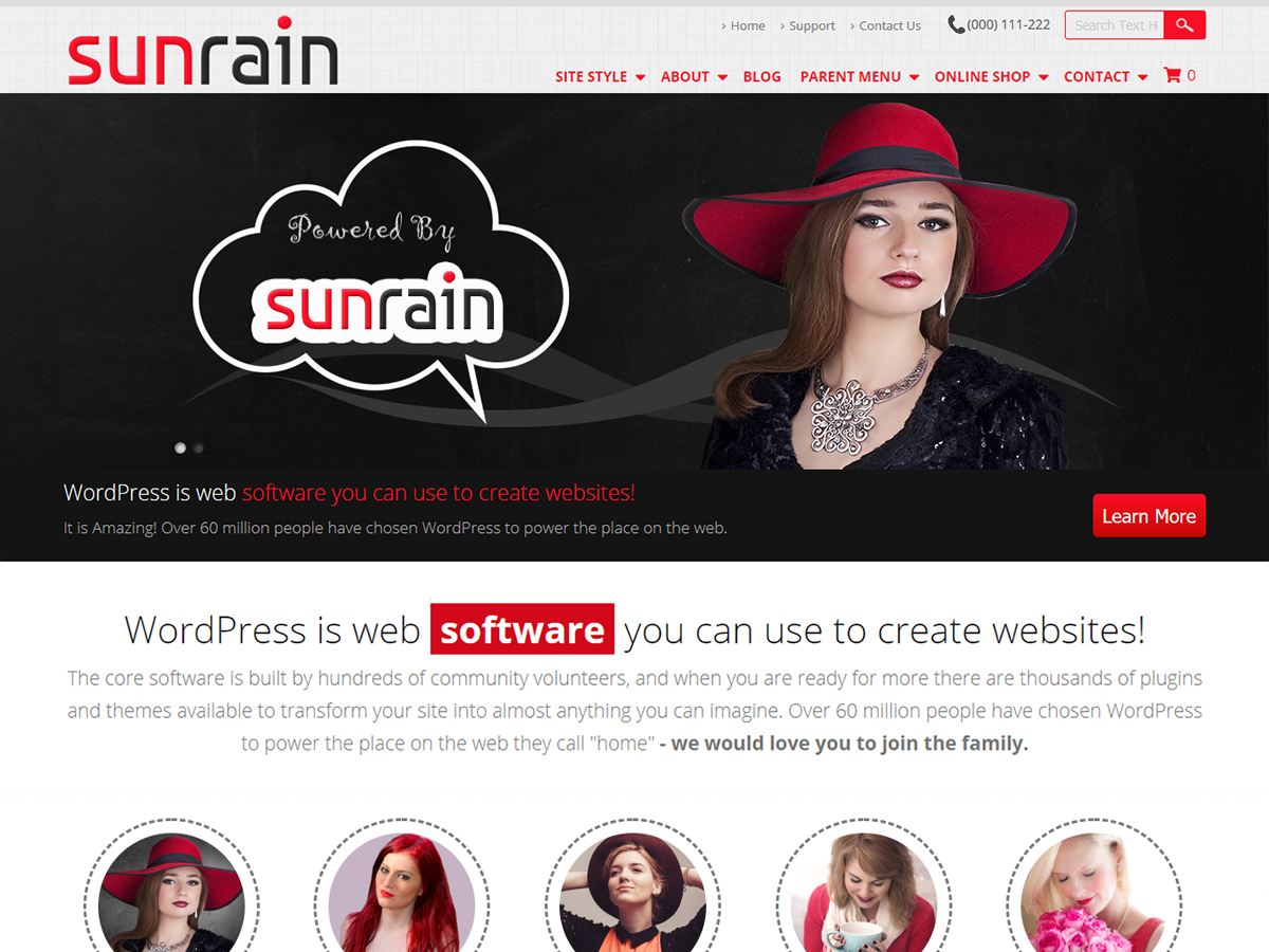SunRain theme screenshot