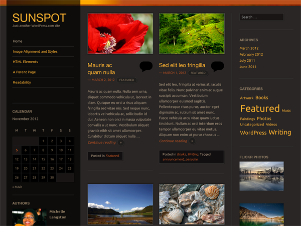 Sunspot theme screenshot