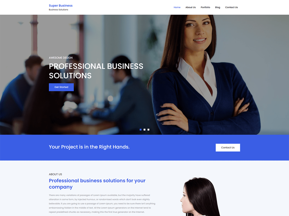 Super Business theme screenshot