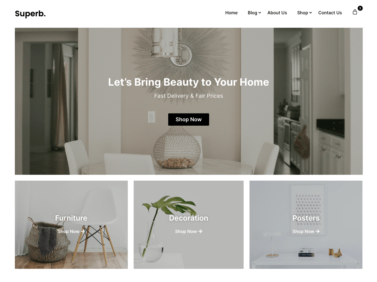 Superb eCommerce theme screenshot