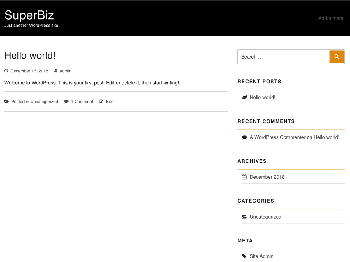 SuperBiz theme screenshot