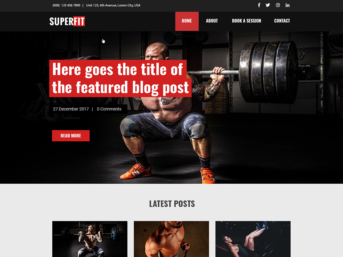 Superfit theme screenshot