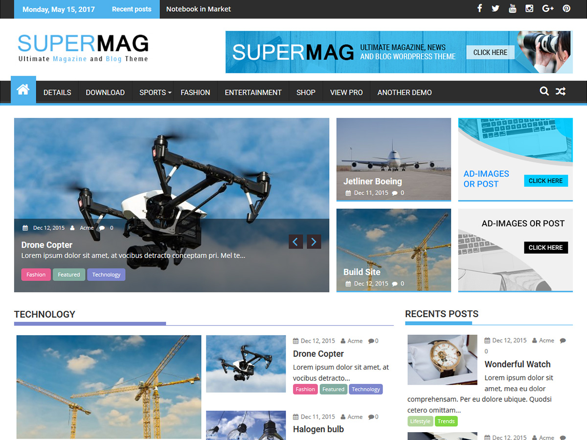 SuperMag theme screenshot