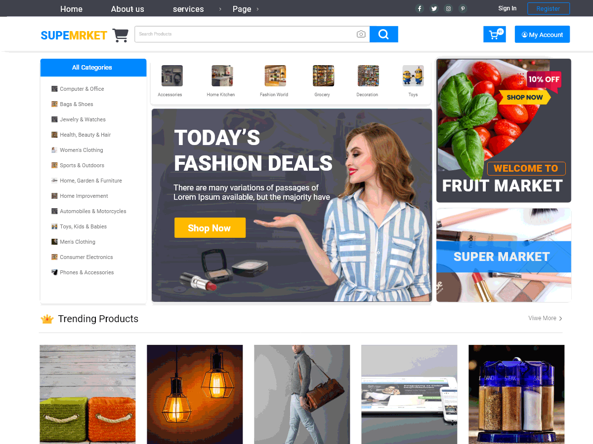 Supermarket Ecommerce Store theme screenshot