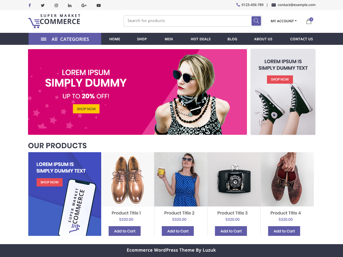 Supermarket Ecommerce theme screenshot
