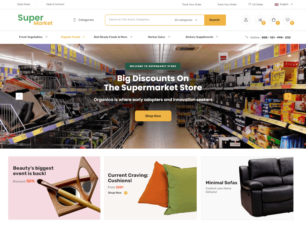 Supermarket Store theme screenshot
