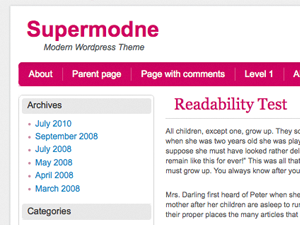 Supermodne theme screenshot