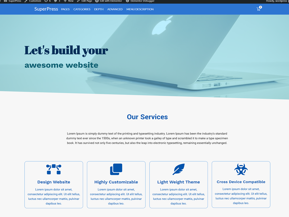 Superpress theme screenshot
