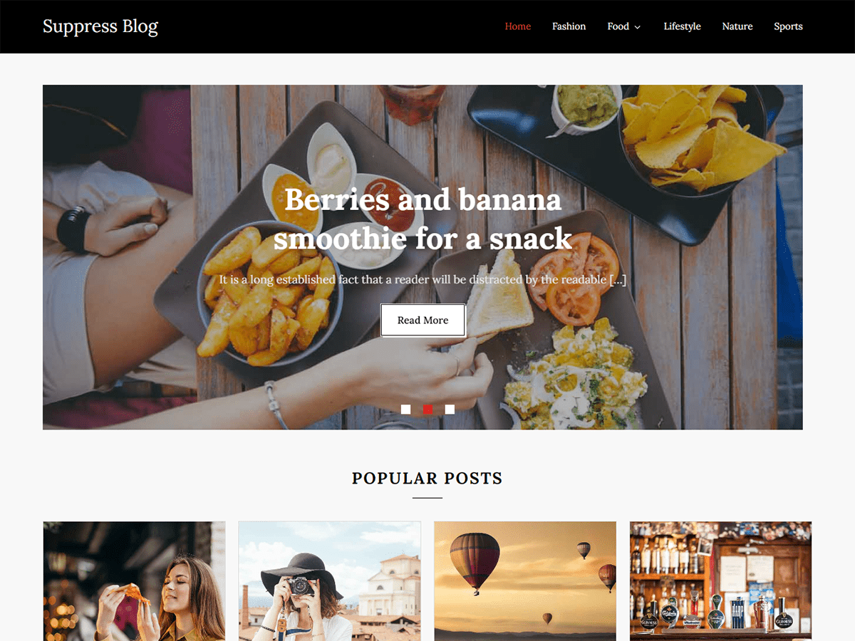 Suppress Blog theme screenshot
