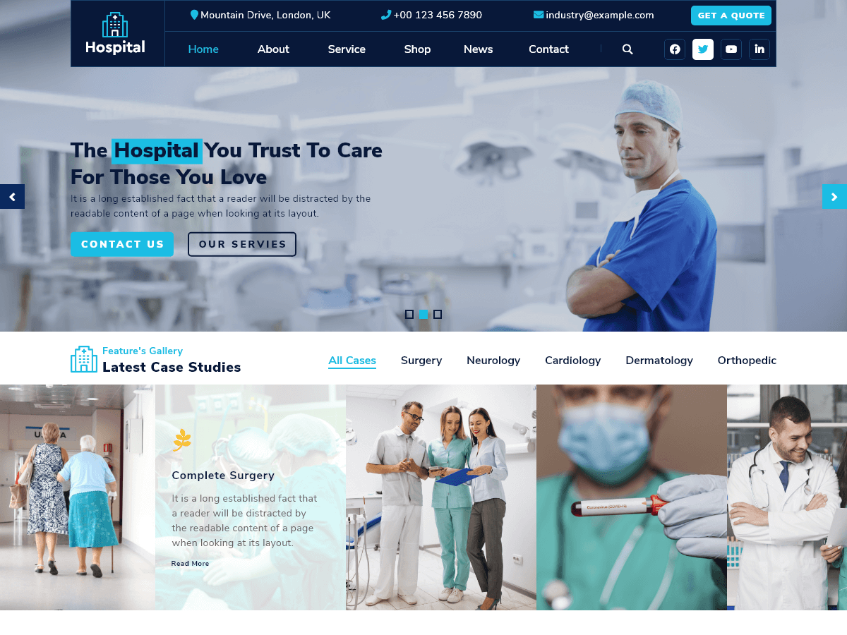 Surgical Hospital theme screenshot
