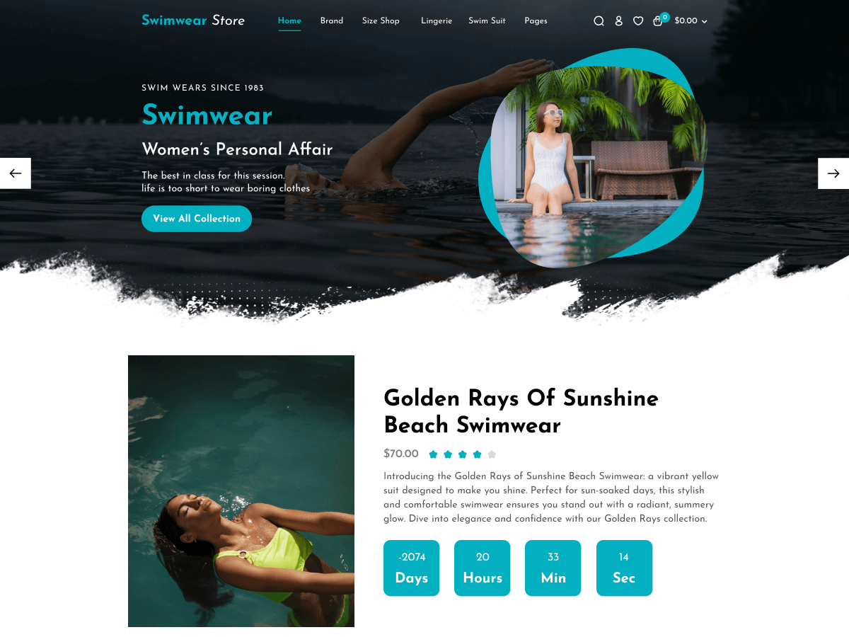 Swimwear Shop theme screenshot