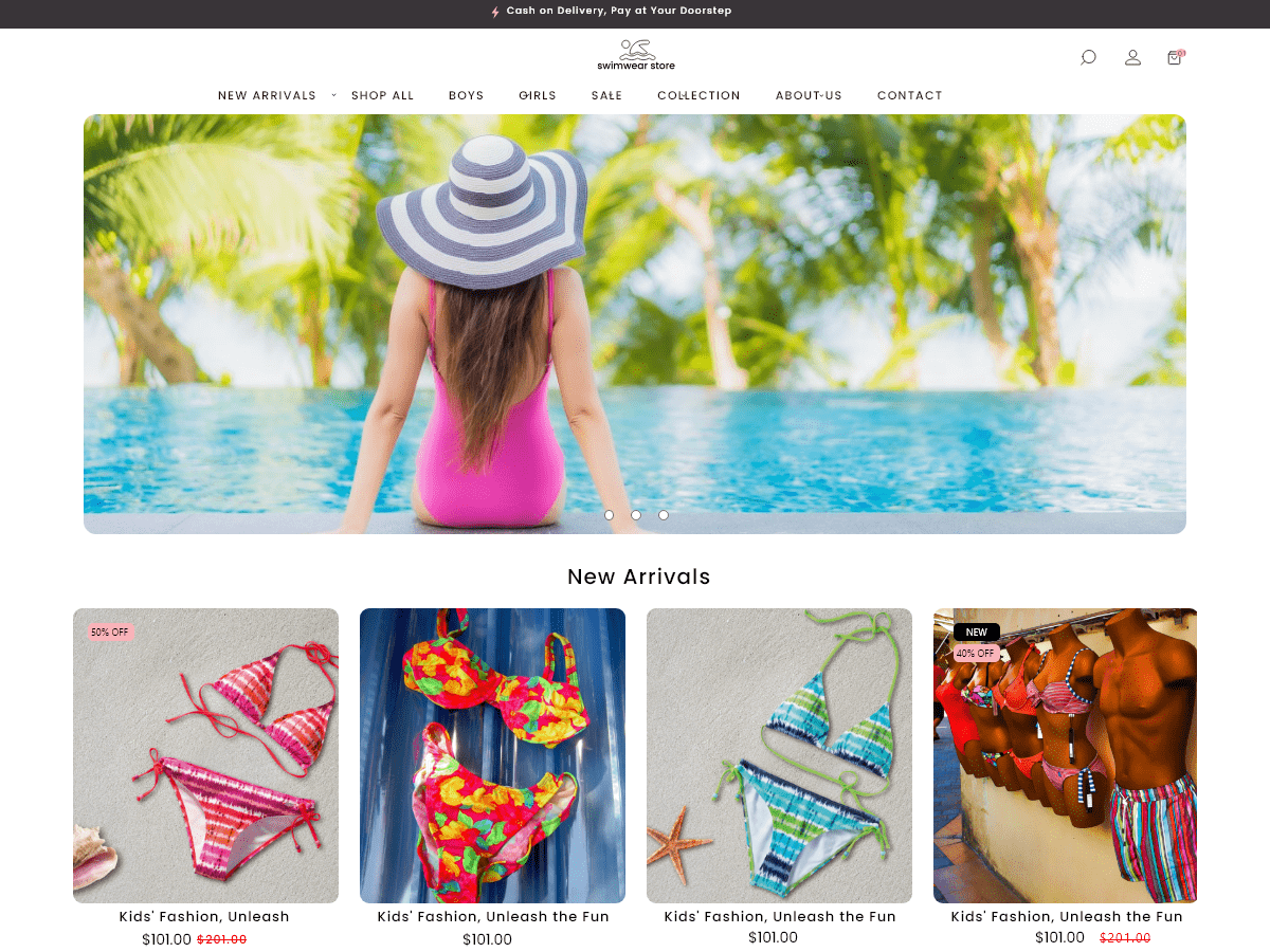 Swimwear Store theme screenshot