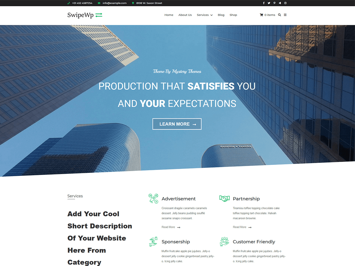 SwipeWP theme screenshot