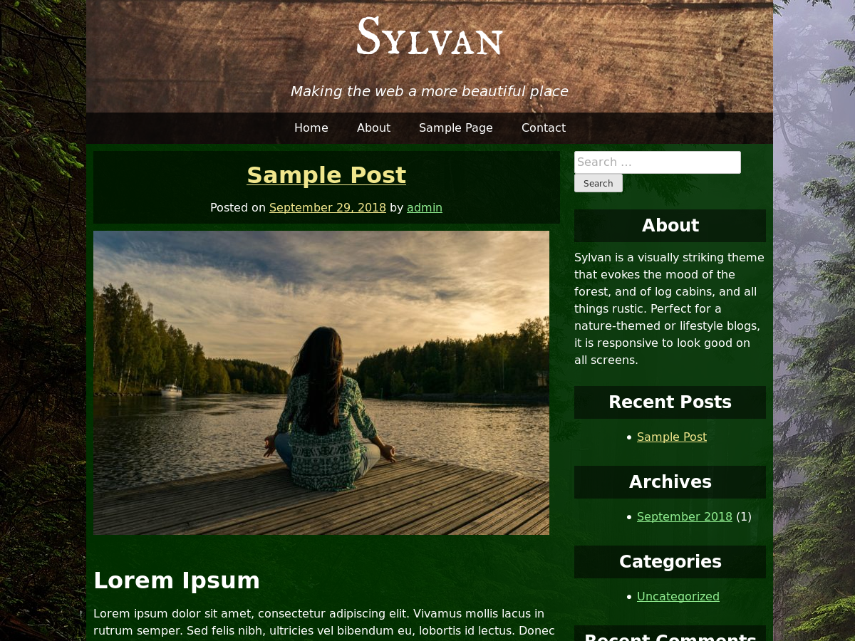 Sylvan theme screenshot