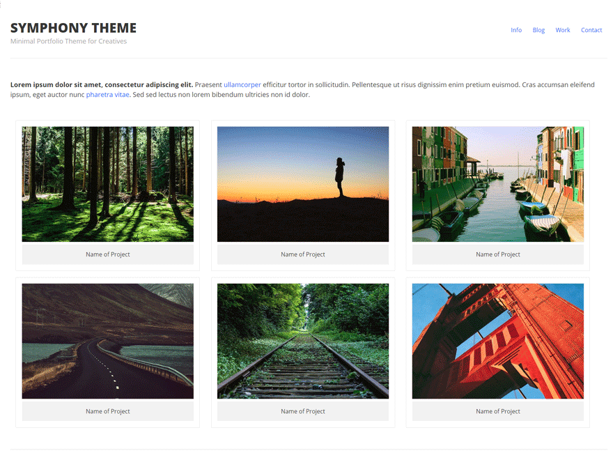 Symphony theme screenshot