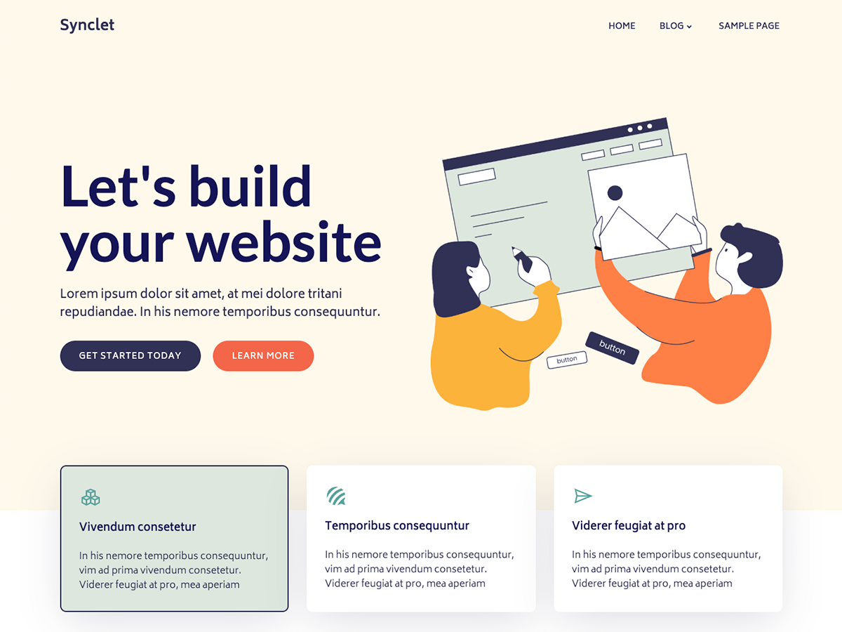 Synclet theme screenshot