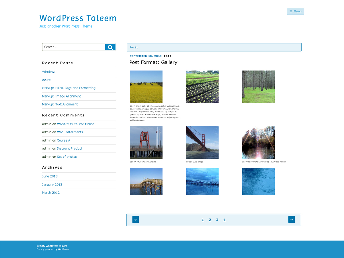 Taleem theme screenshot