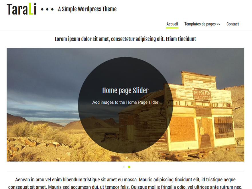 Tarali theme screenshot