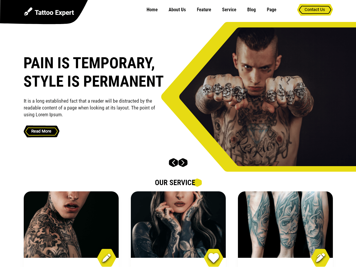 Tattoo Artist theme screenshot