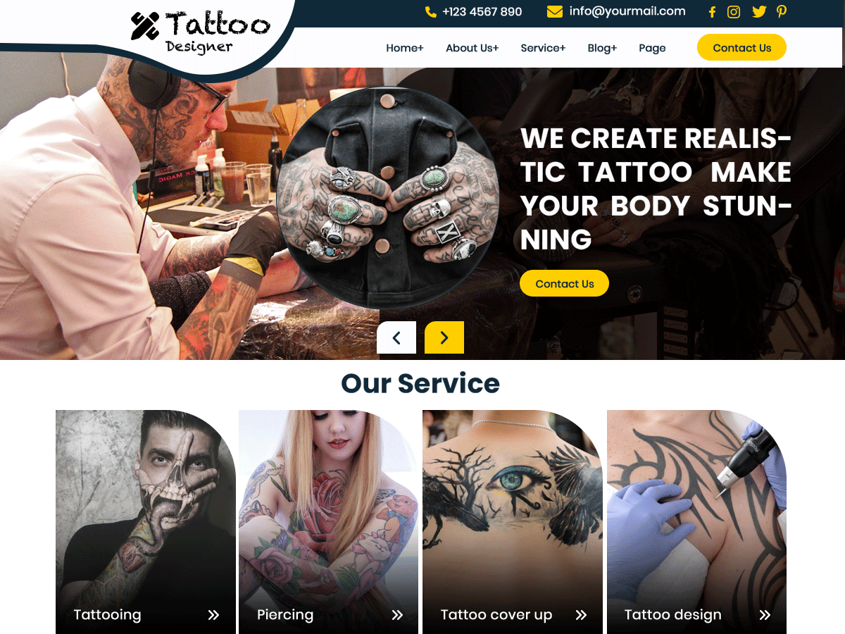 Tattoo Designer theme screenshot