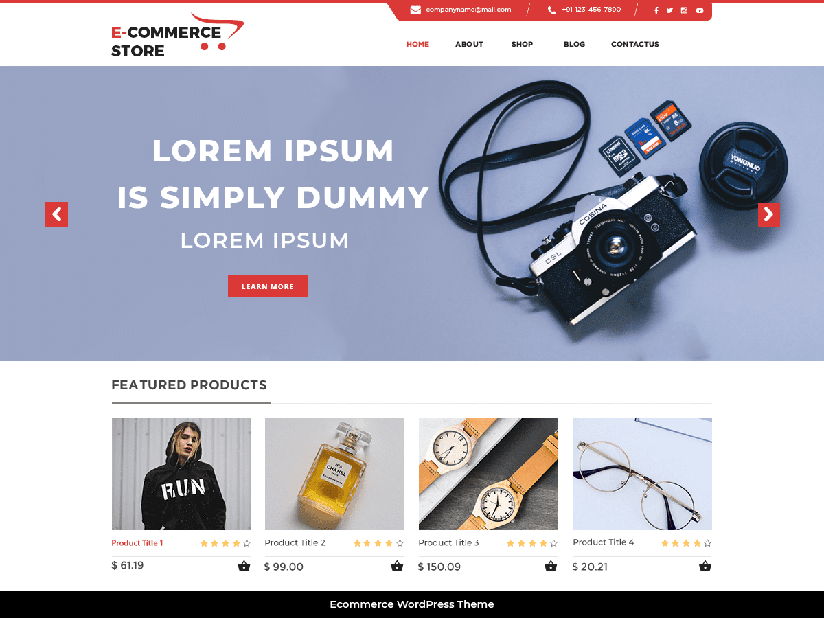 TC E-Commerce Shop theme screenshot
