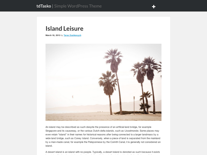 tdTasko theme screenshot
