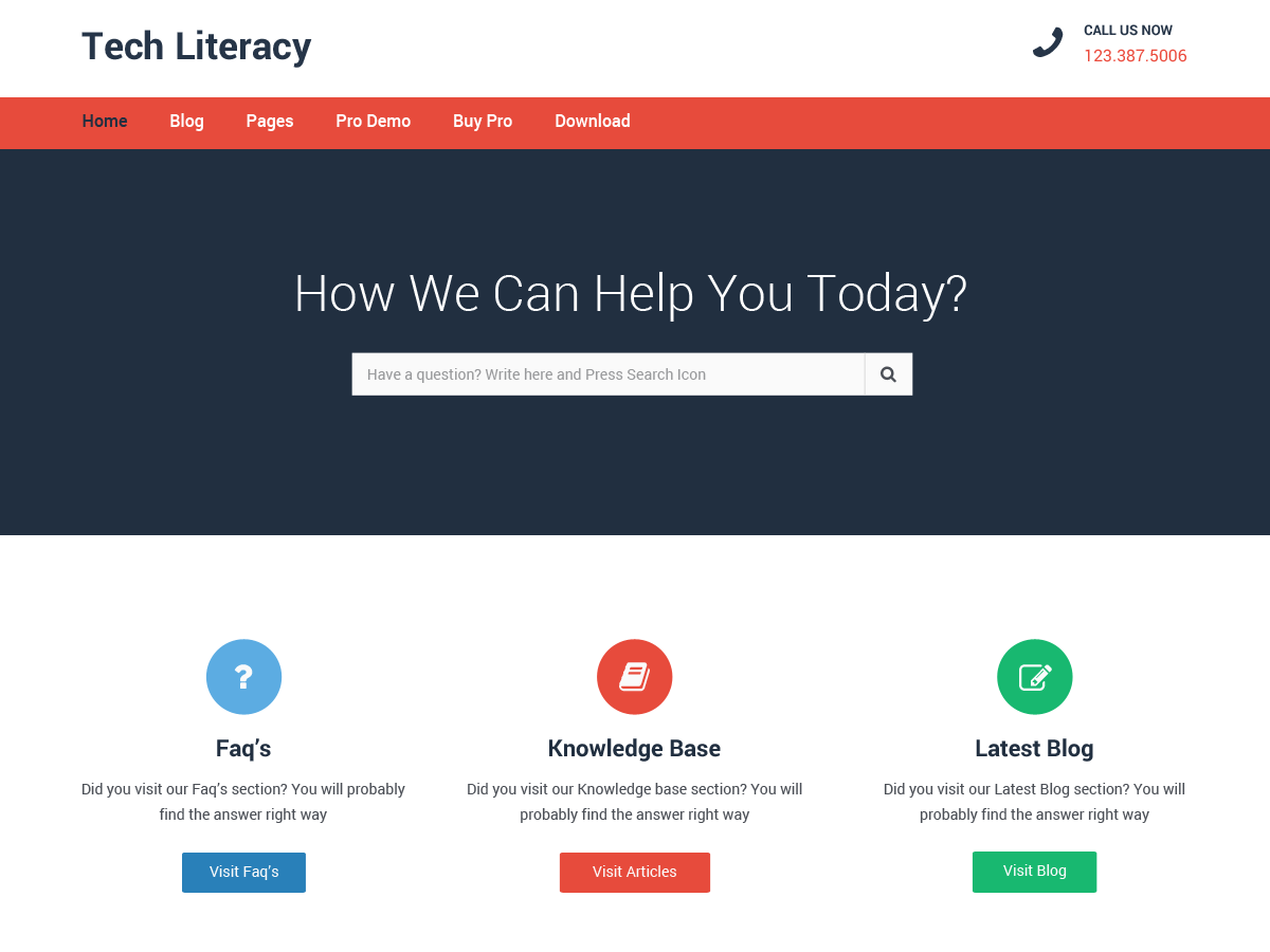 Tech Literacy theme screenshot