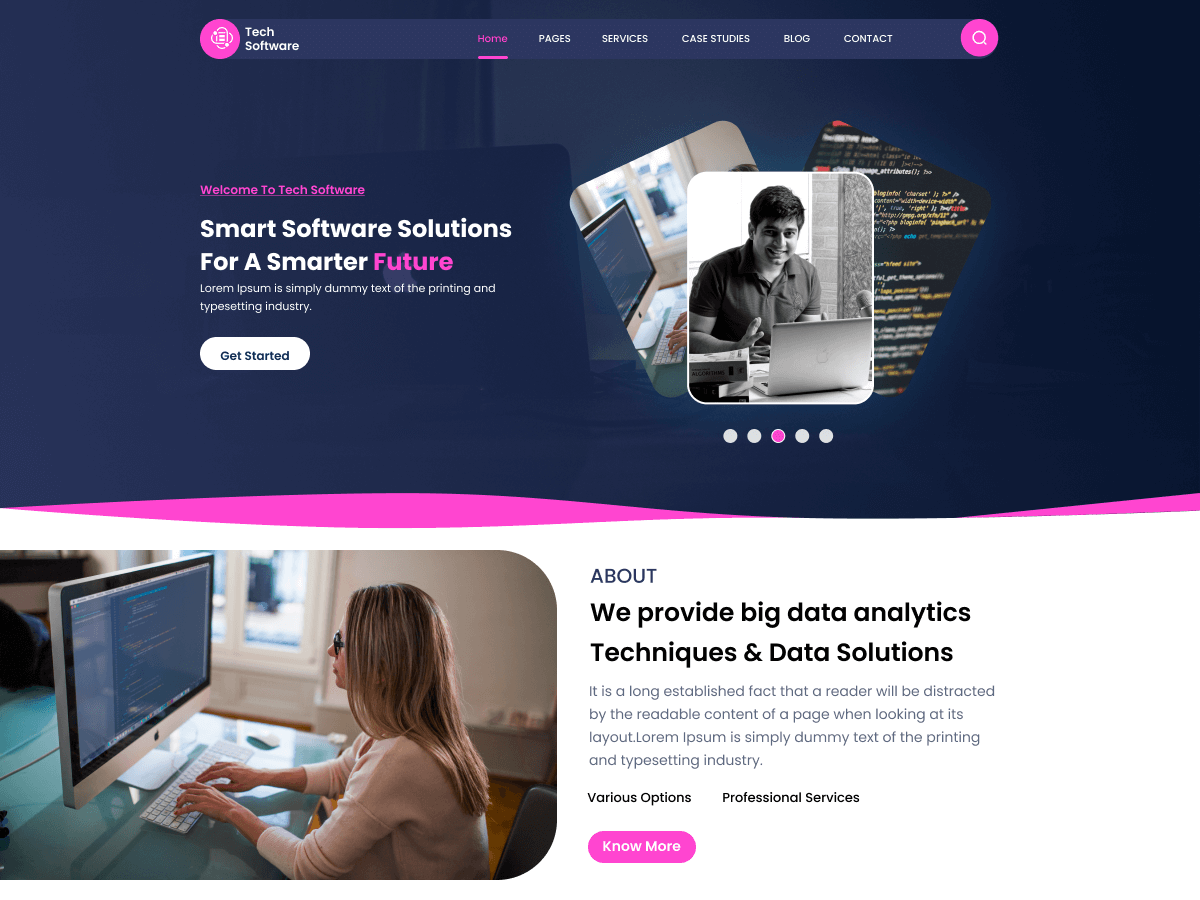 Tech Software theme screenshot