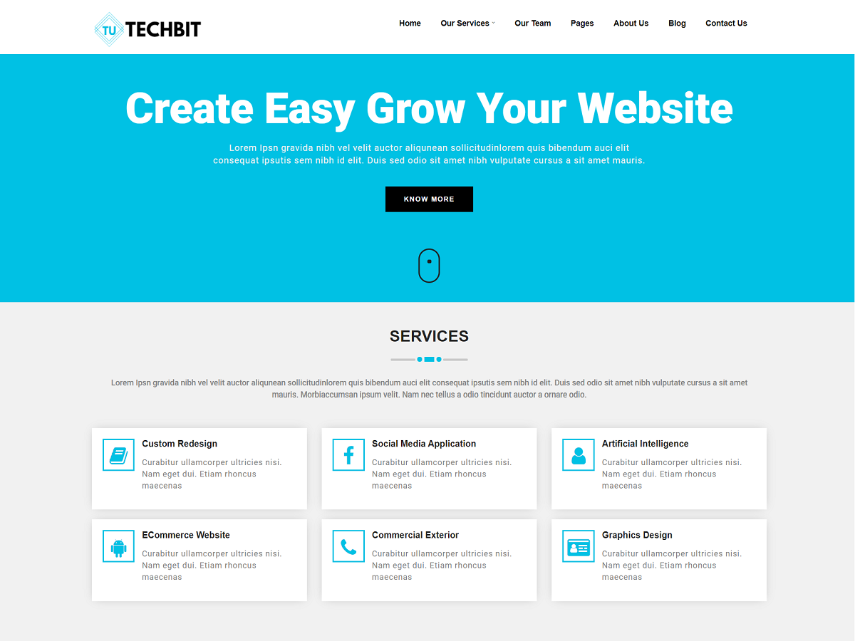 Techbit theme screenshot