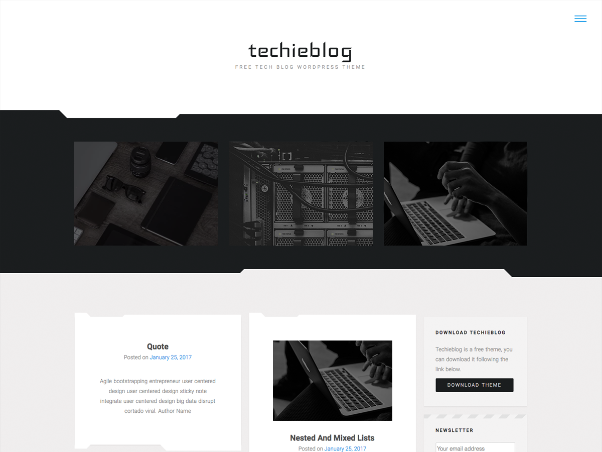 Techieblog theme screenshot