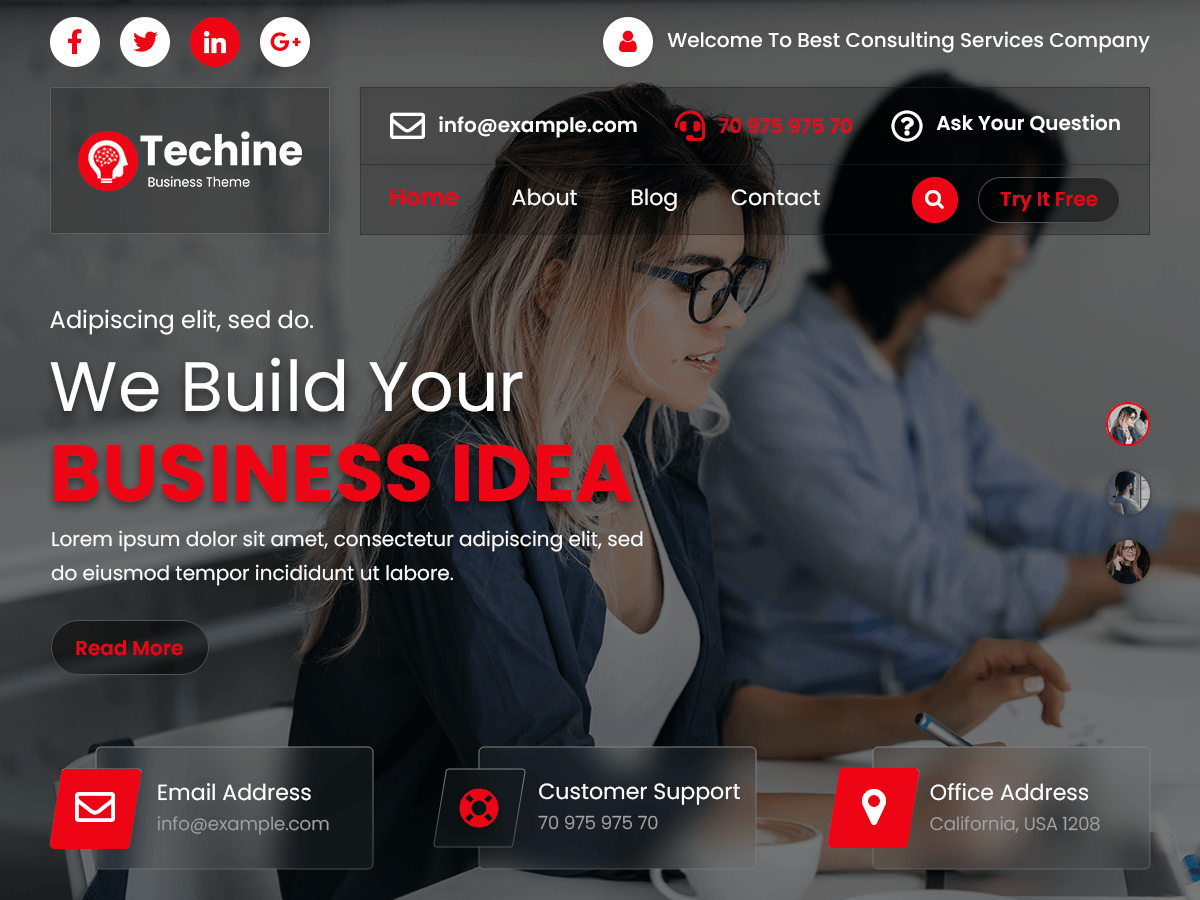 Techine theme screenshot