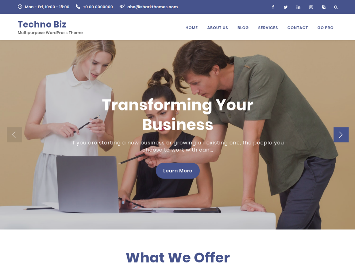 Techno Biz theme screenshot