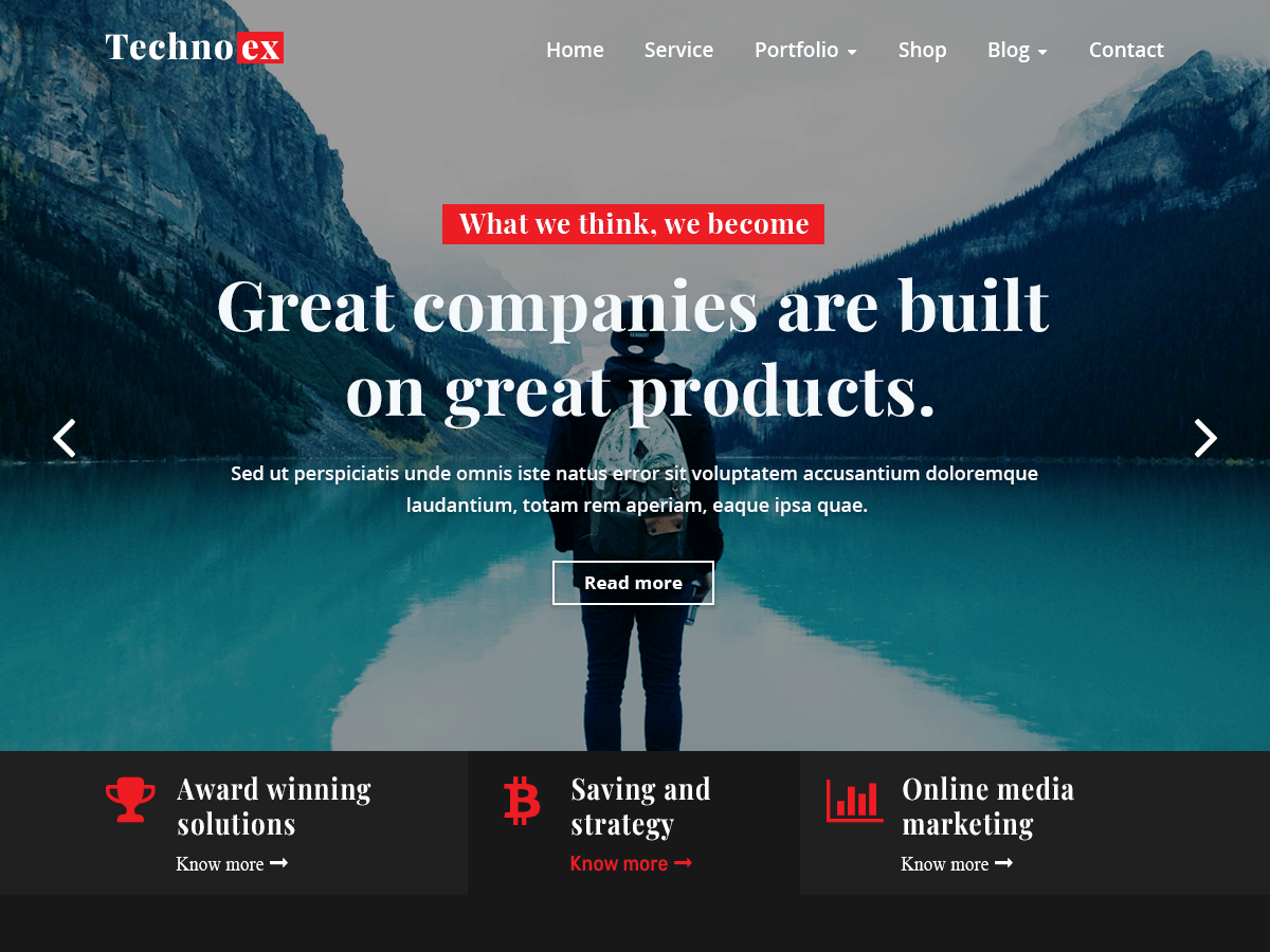 Technoex theme screenshot