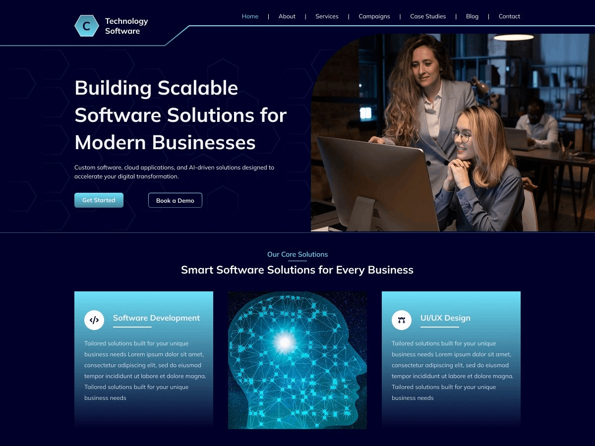 Technology Software Firm theme screenshot
