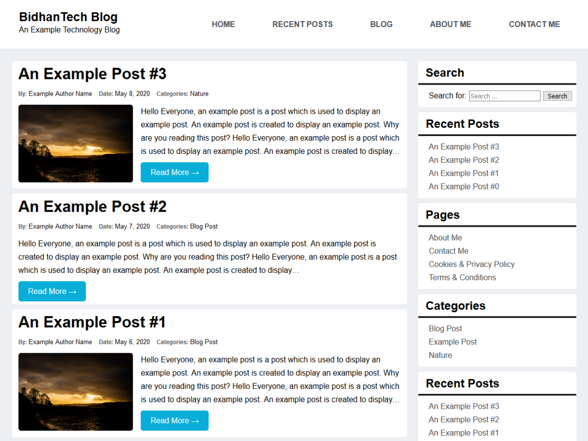 Technology Travel Food theme screenshot