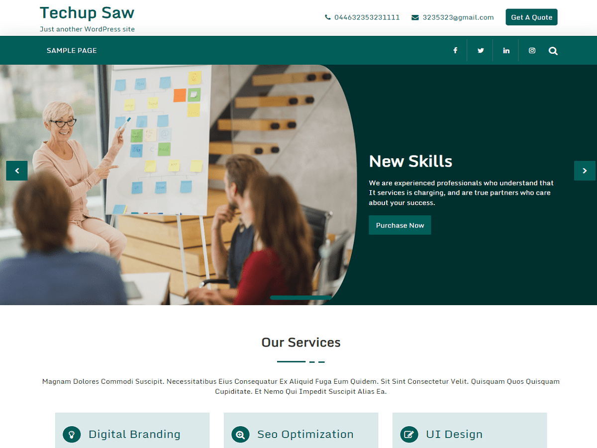 Techup Saw theme screenshot