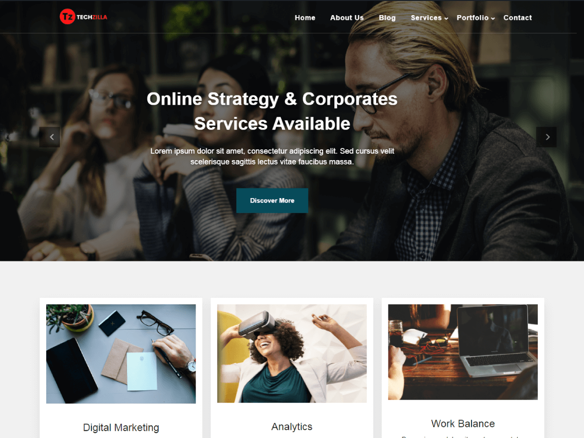 Teczilla Agency theme screenshot