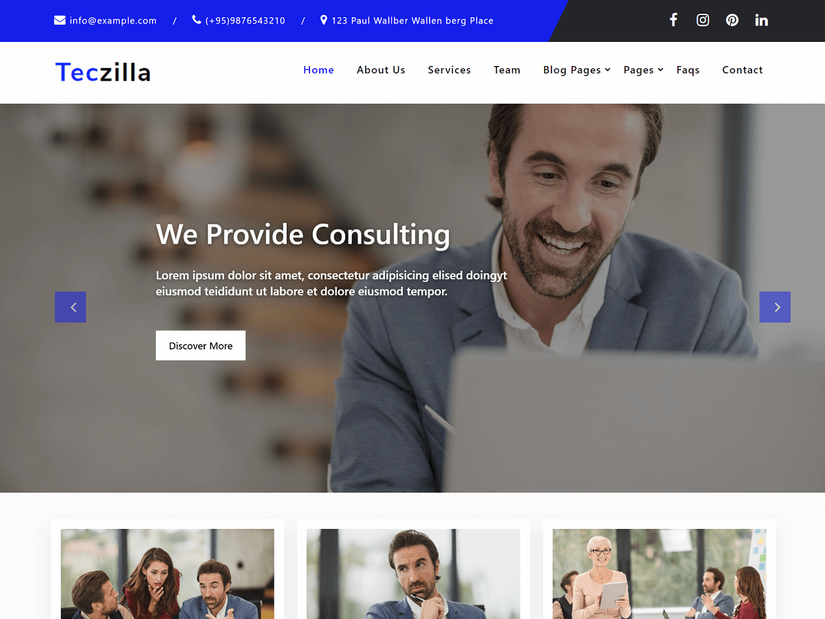 Teczilla Consulting theme screenshot