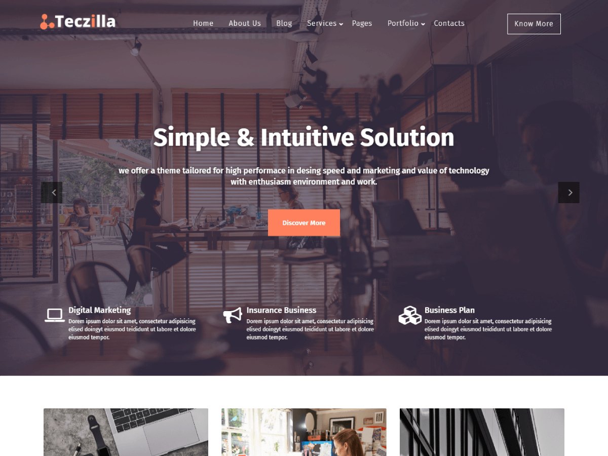 Teczilla Creative theme screenshot
