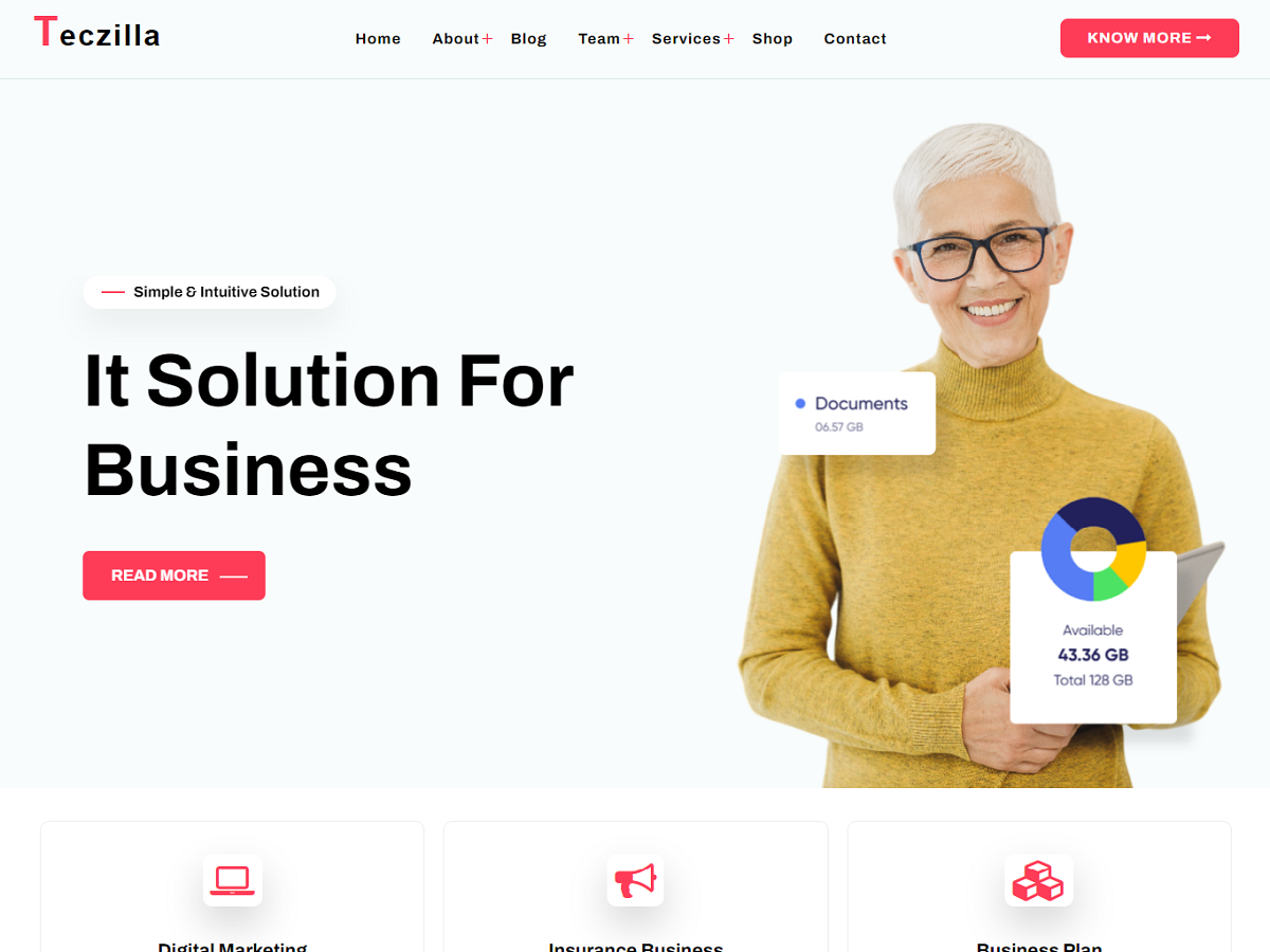 Teczilla Freelancer theme screenshot